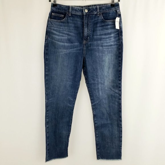 GAP Sky High Rise Skinny Ankle Jean Sz 16 Plus Blue Adjustable Waist 26" Inseam - Picture 1 of 9
